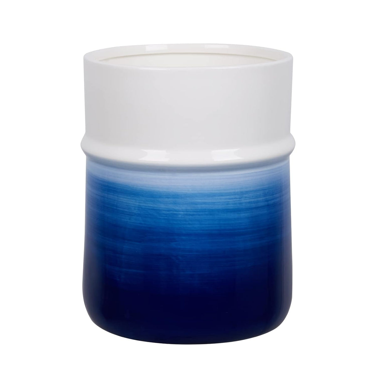 Round Small Navy Blue Trash Can Y891826
