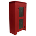 Red Punched Tin Accent Cabinet S111717