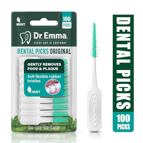 Mint Soft Rubberized Tooth Picks 100Ct/Pack, 2 Packs (200Ct) M21153
