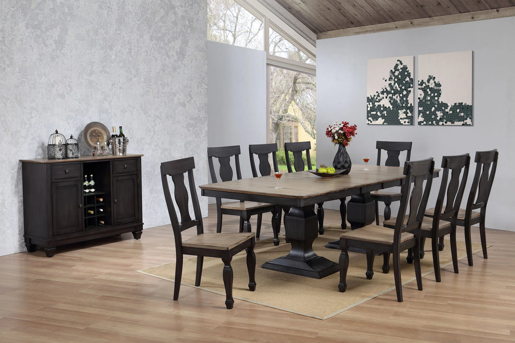 9 Piece Extendable Dining Table and 8 Chairs Set M157