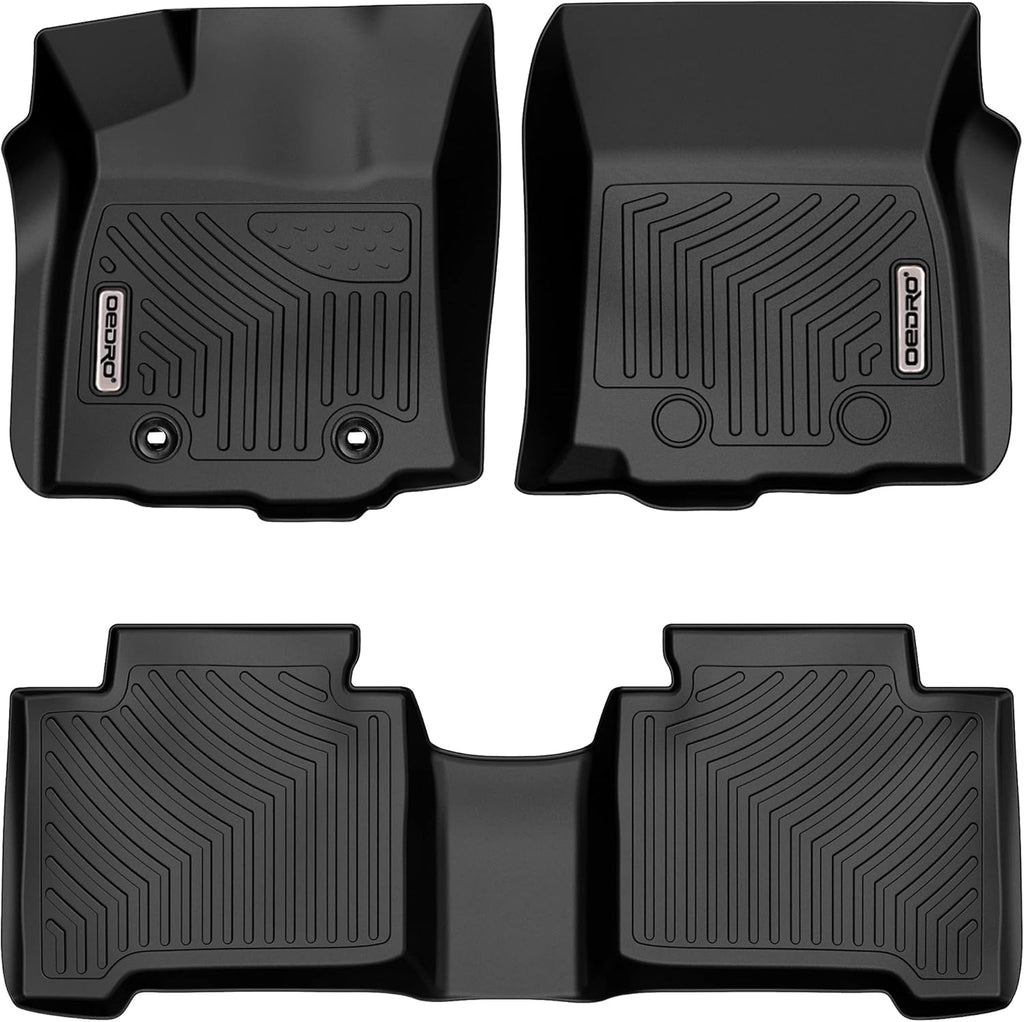 Black TPE All-Weather Floor Mats Full Set L8250