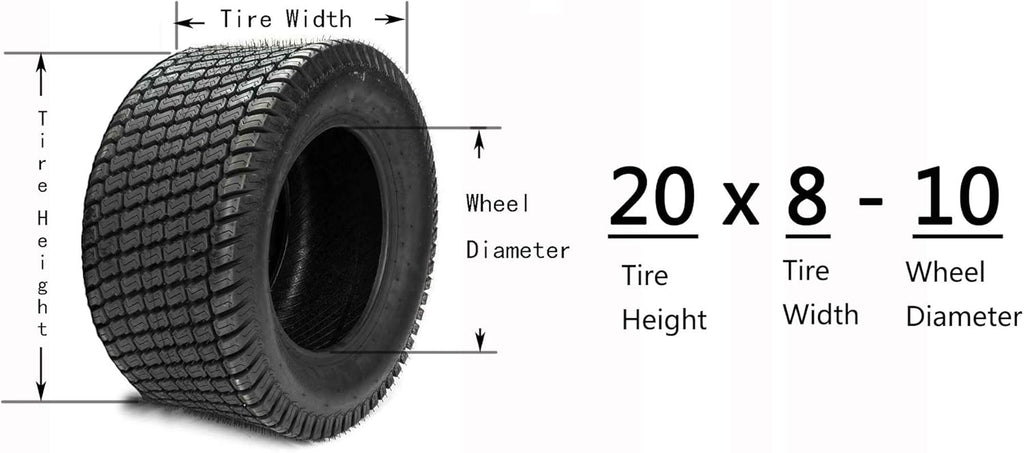 20x8-10 Lawn Mower Tires Set of 2 V314