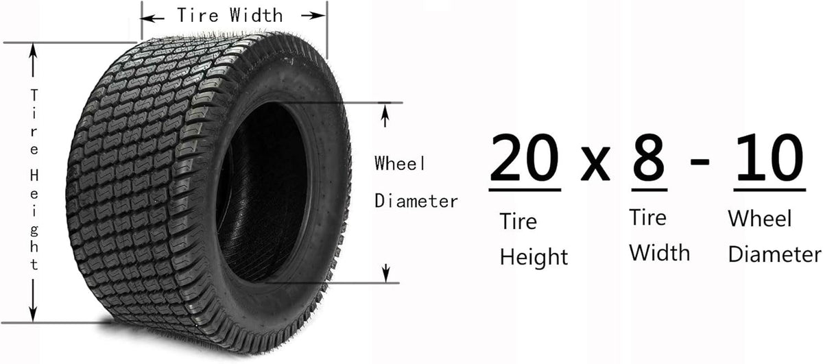 20x8-10 Lawn Mower Tires Set of 2 V314
