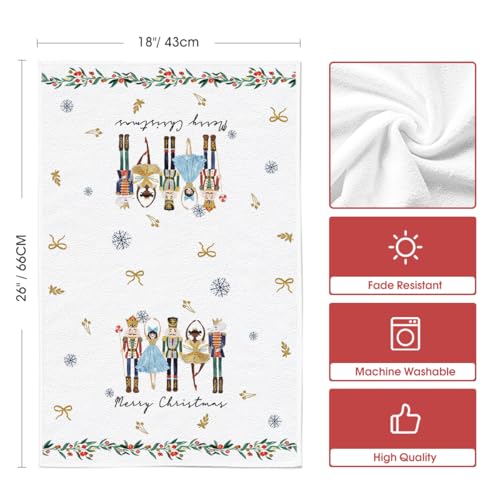 18x26 Inch Set of 4 Christmas Kitchen Towels O836