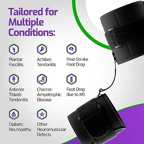 Adjustable Drop Foot Brace AFO Ankle Foot Orthosis A62540
