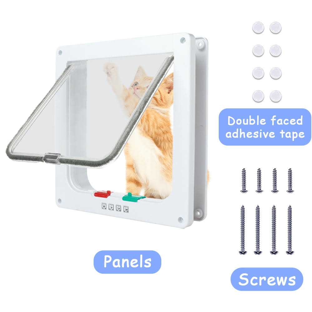 4 Way Locking Cat Flap Door J612034