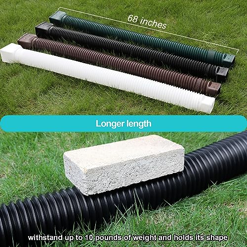 4 pack Flexible Rain Gutter Downspout Extensions Black V466