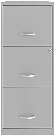 3 Drawer Metal File Cabinet with Lock Pearl White E733
