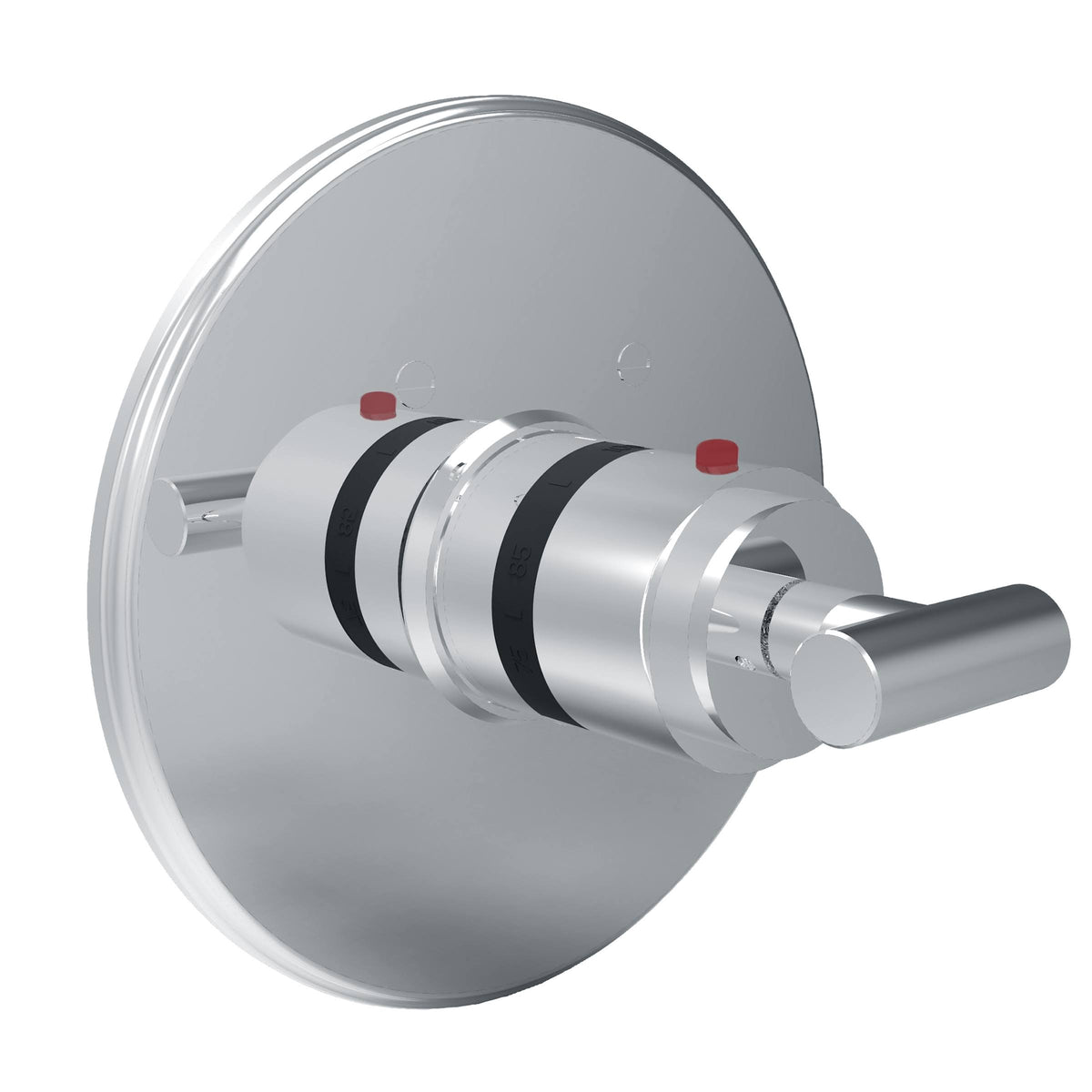 Satin Bronze Round Thermostatic Trim Plate with Handle Z5071