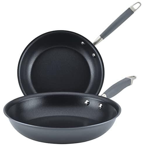 Hard-Anodized Nonstick Skillets 2 Piece Set 10.25-Inch & 12.75-Inch Moonstone Sauce Pan F613289