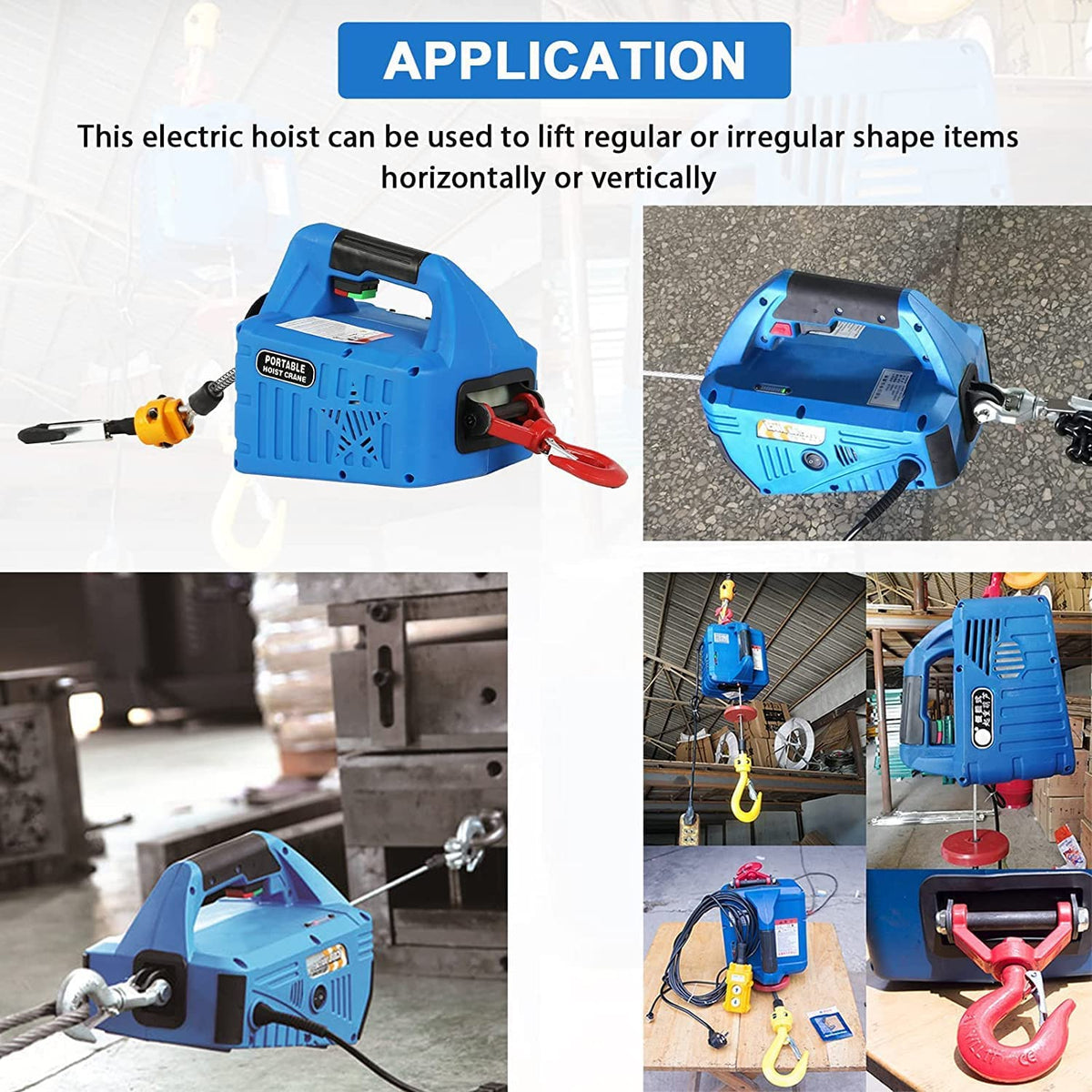 110Volt 1500W Portable Electric Hoist X7023