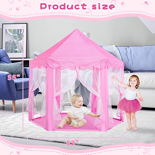 Princess Tent Playhouse with Star Lights, 55'' x 53'' M25892