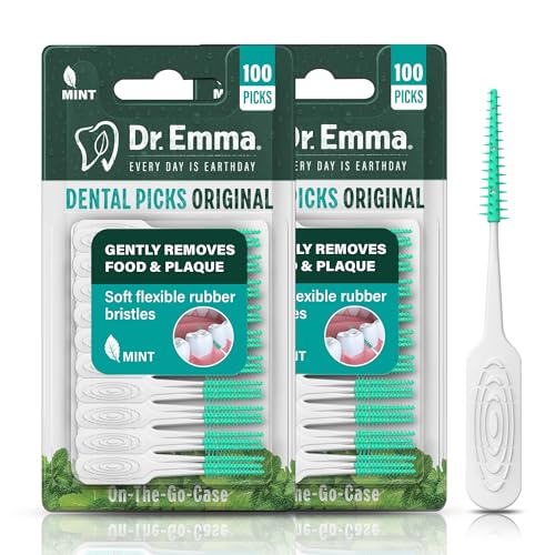 Mint Soft Rubberized Tooth Picks 100Ct/Pack, 2 Packs (200Ct) M21153