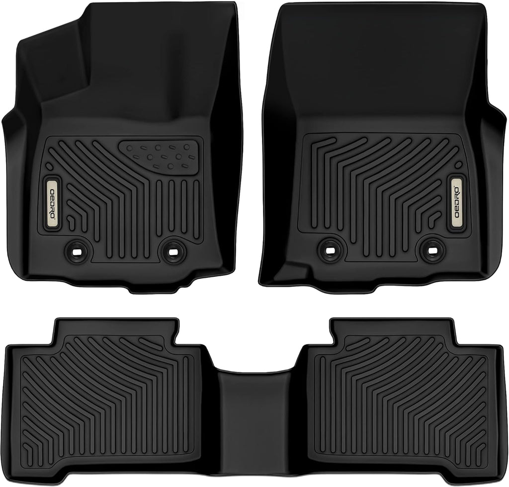 Black TPE All-Weather Floor Mats Full Set L8250
