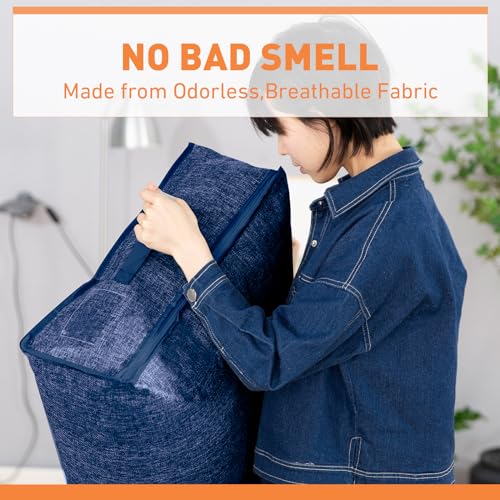 2PCS Grey Large Capacity Foldable Storage Bags L3518