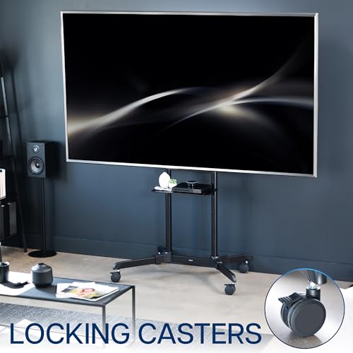 Black Rolling TV Cart for 32 to 83 inch Screens up to 110 lbs A950971