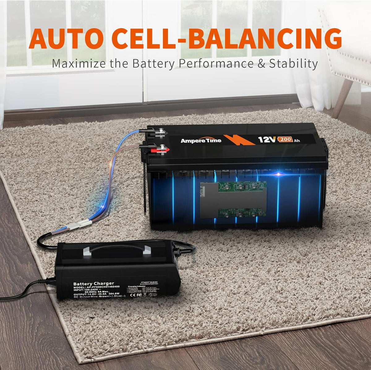 12V 200Ah LiFePO4 Battery with Built-in 100A BMS Q4872