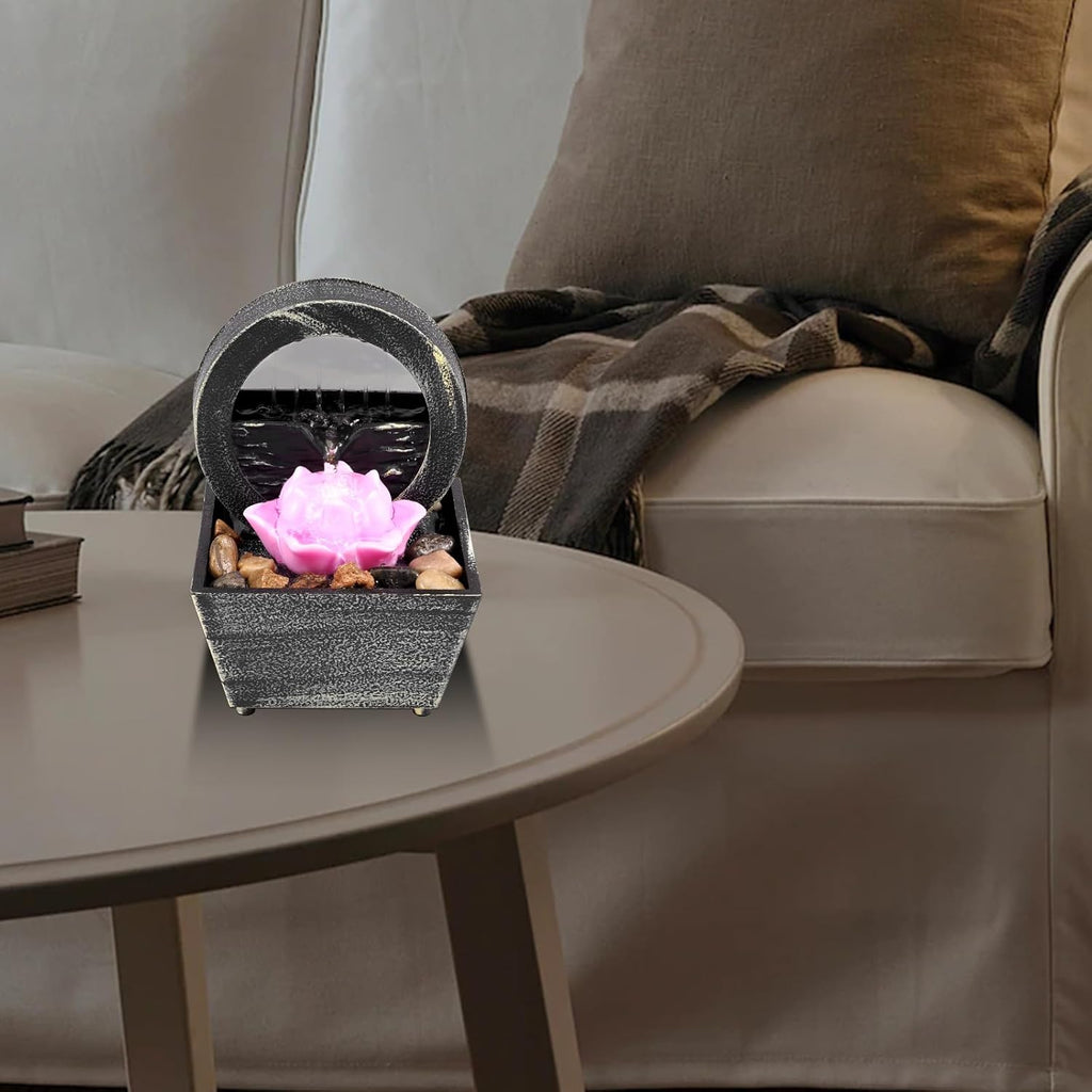 Tabletop Water Fountain with Light I823