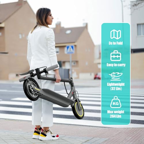 Electric Scooter with 350W Motor, 8.5" Solid Tires, Foldable Y5012