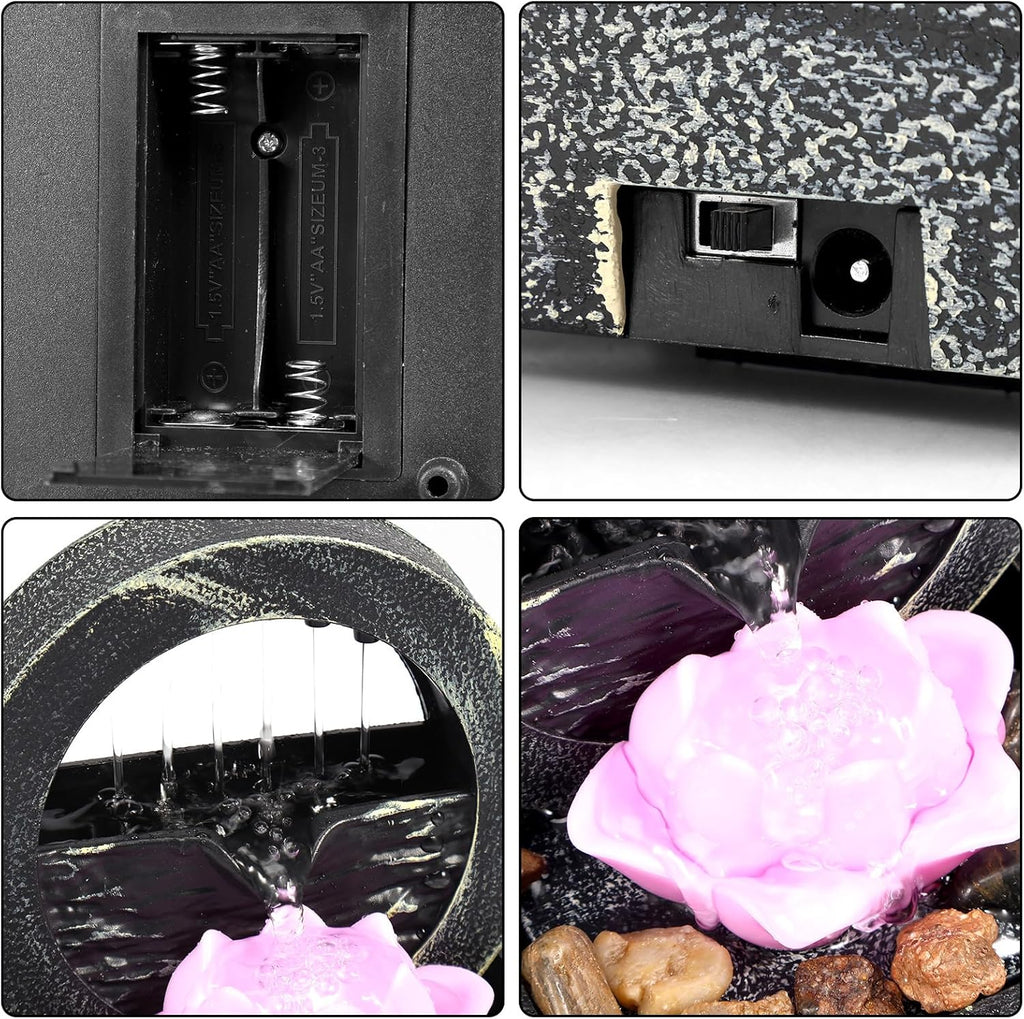 Tabletop Water Fountain with Light I823