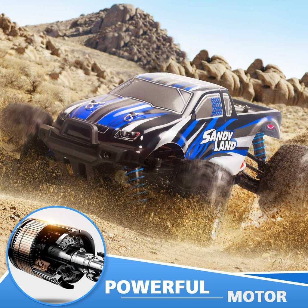Remote Control Off Road Monster Truck 1:18 Scale 4WD Blue F844641