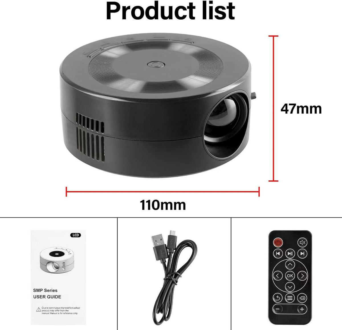 Mini Projector, 1080P Video Projector Q14965