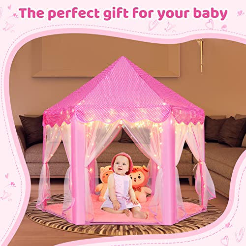 Princess Tent Playhouse with Star Lights, 55'' x 53'' M25892