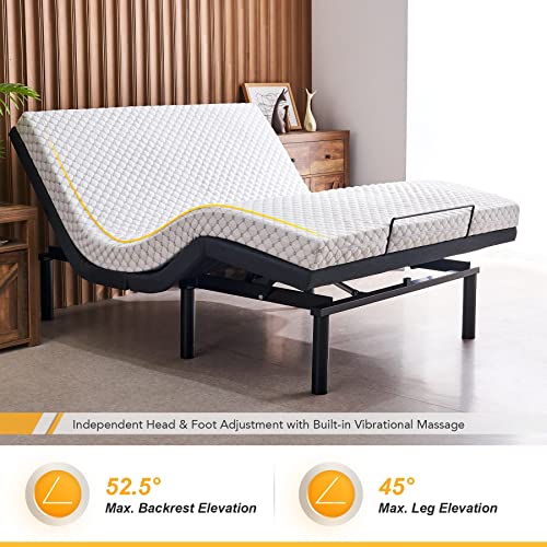 Queen Size Motorized Adjustable Bed Frame with Remote Control E7074
