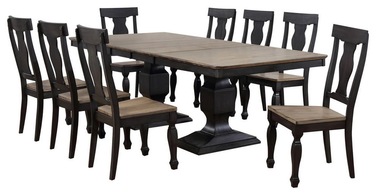 9 Piece Extendable Dining Table and 8 Chairs Set M157