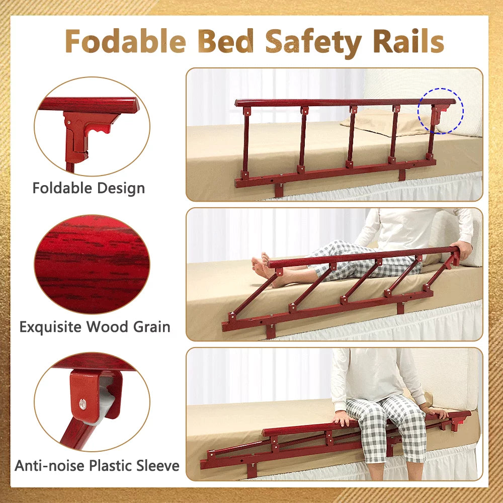 Bed Railing Safety Rails with Bedside Cane Assist Handle X556