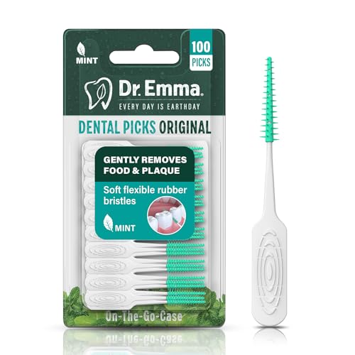 Mint Soft Rubberized Tooth Picks 100Ct/Pack, 2 Packs (200Ct) M21153
