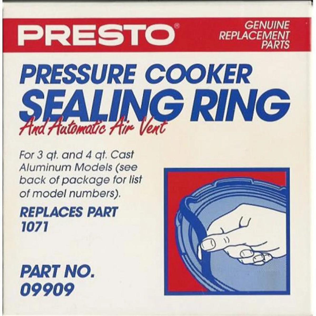 Sealing Ring for 3 qt and 4 qt Aluminum Pressure Cookers L13682