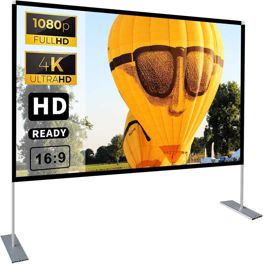 100 inch 16:9 Projector Screen with Stand and Carry Bag O688724
