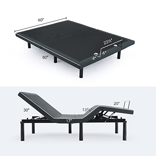 Queen Size Motorized Adjustable Bed Frame with Remote Control E7074