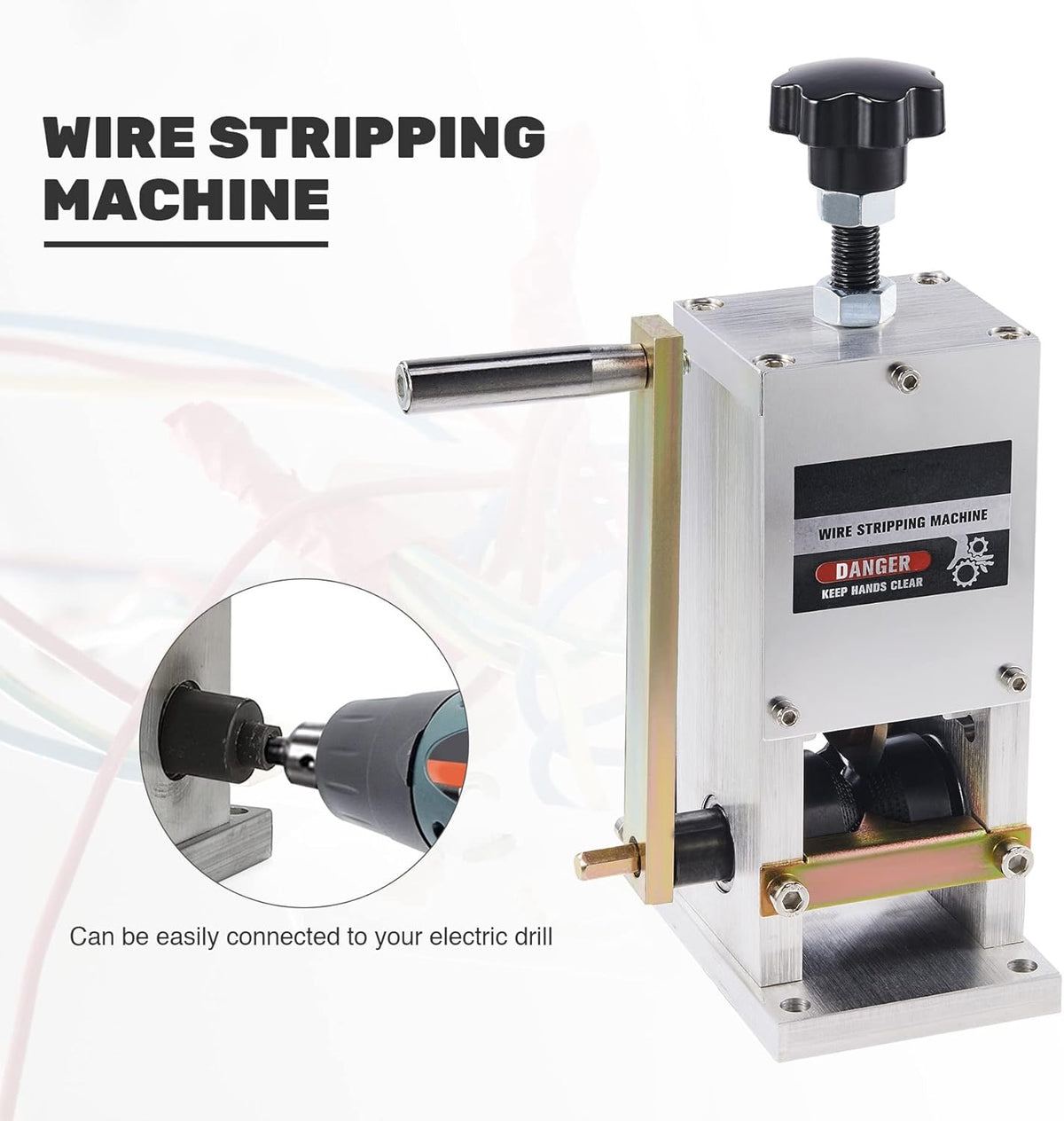 Manual Scrap Wire Stripping Machine, Copper Wire Peeler, Compact Portable Aluminum Alloy F4007