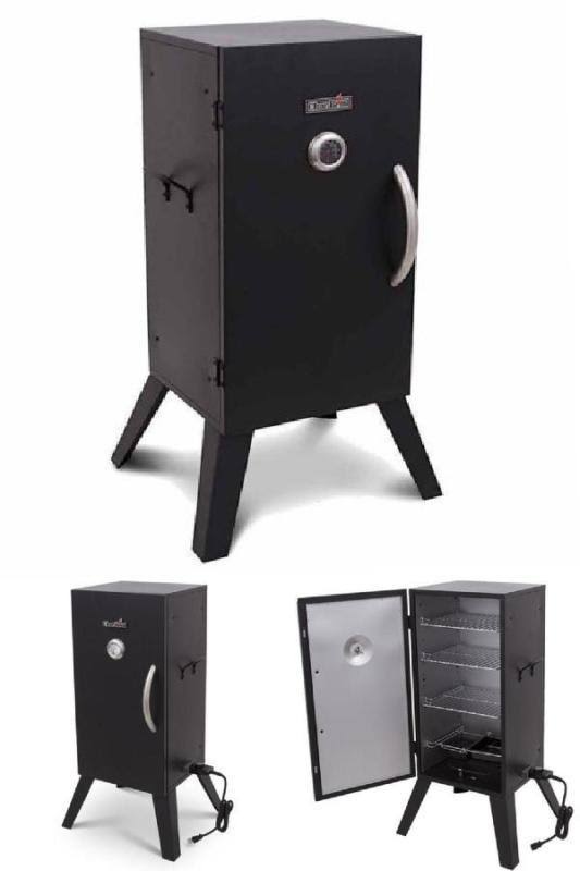 Black Electric Vertical Smoker H30483
