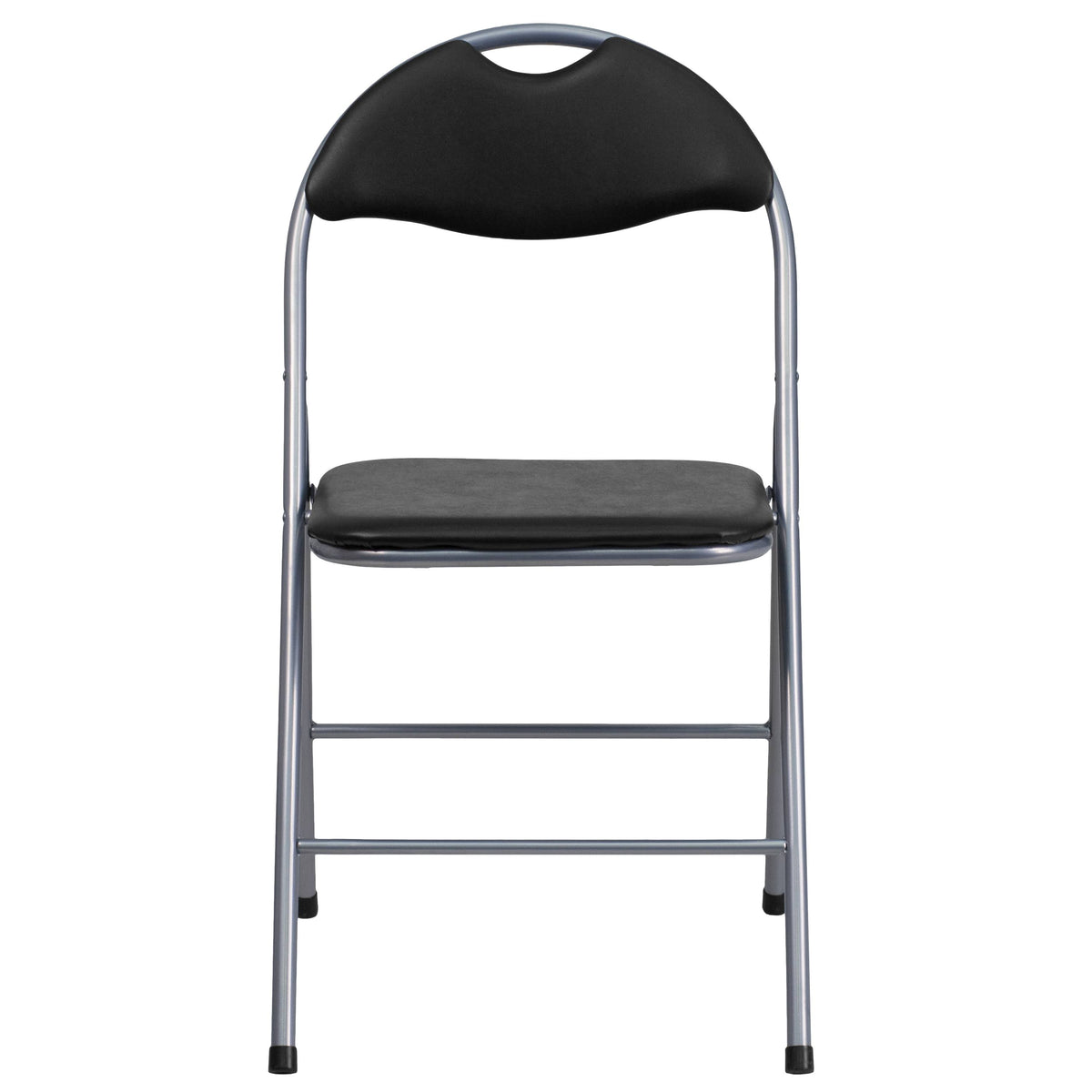 Black Vinyl Metal Folding Chair 4 Pk E851