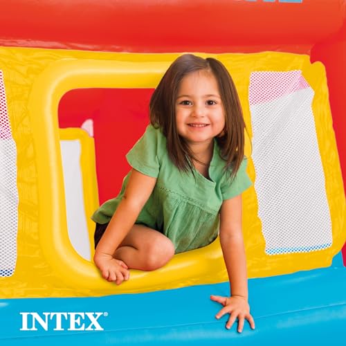 Inflatable Bounce Castle Trampoline with Crawl-Thru Door and Net U31033