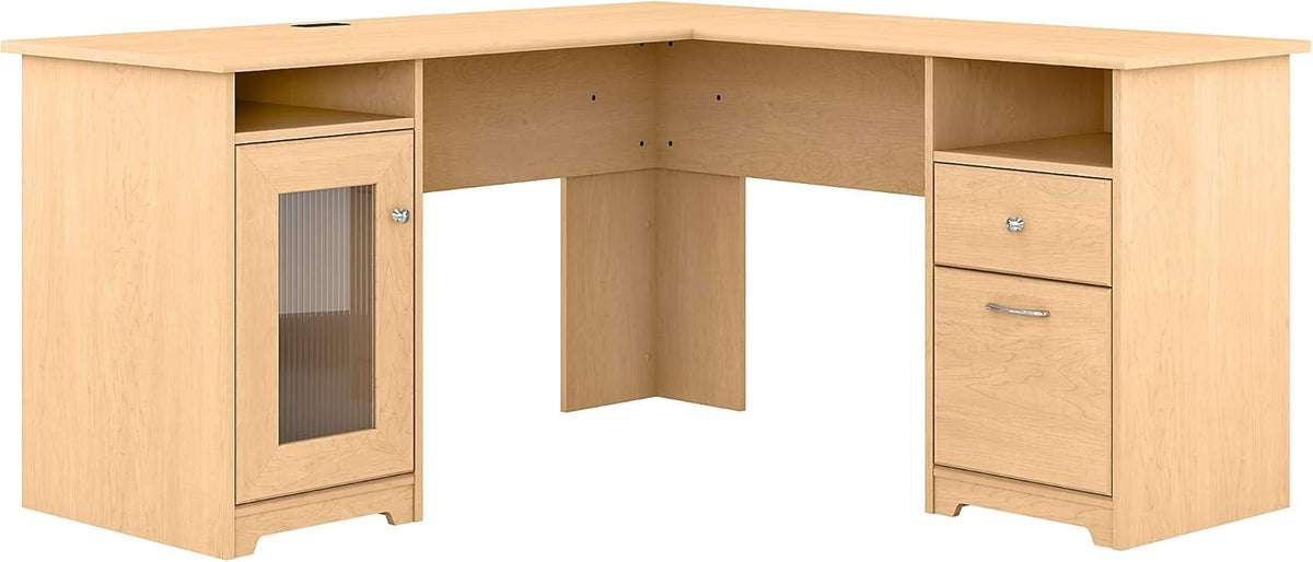 L Shape Desk, 60W, Ash Gray W703945