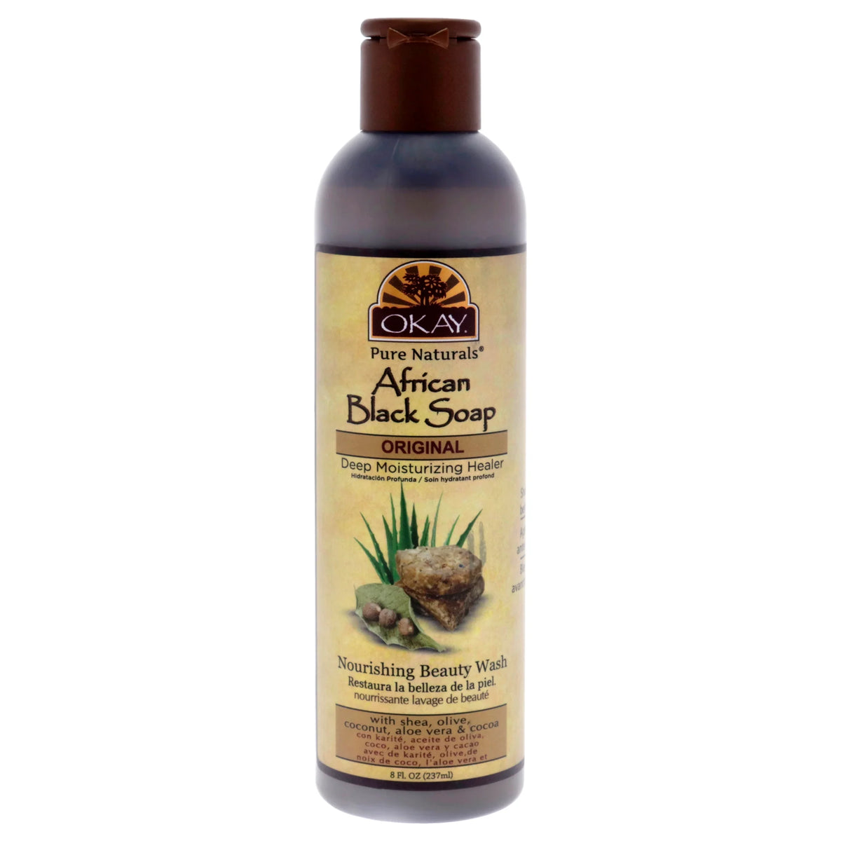 8 oz African Black Liquid Soap L305
