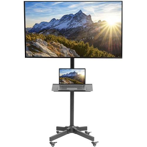 Black Rolling TV Cart for 32 to 83 inch Screens up to 110 lbs A950971
