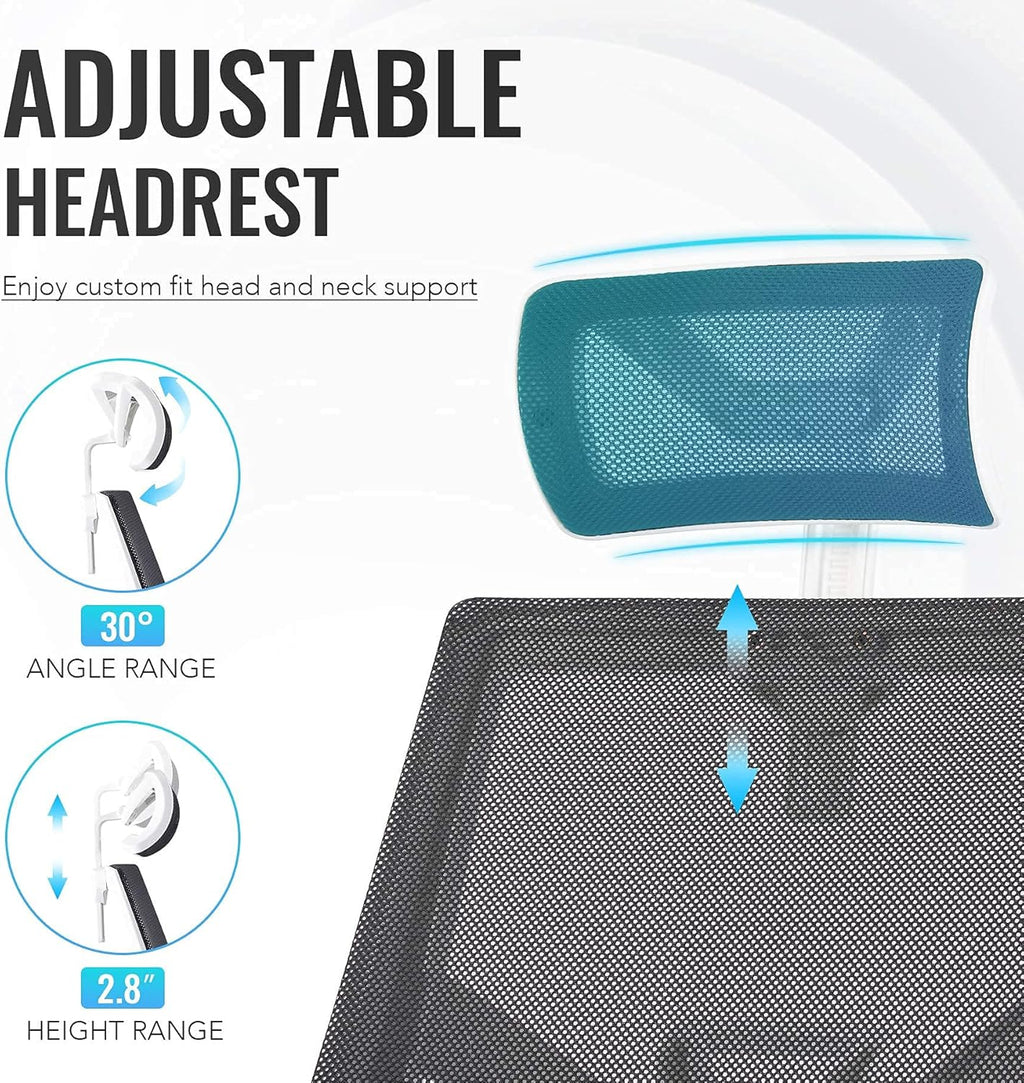 Black Ergonomic Mesh Office Chair with Lumbar Support P392204