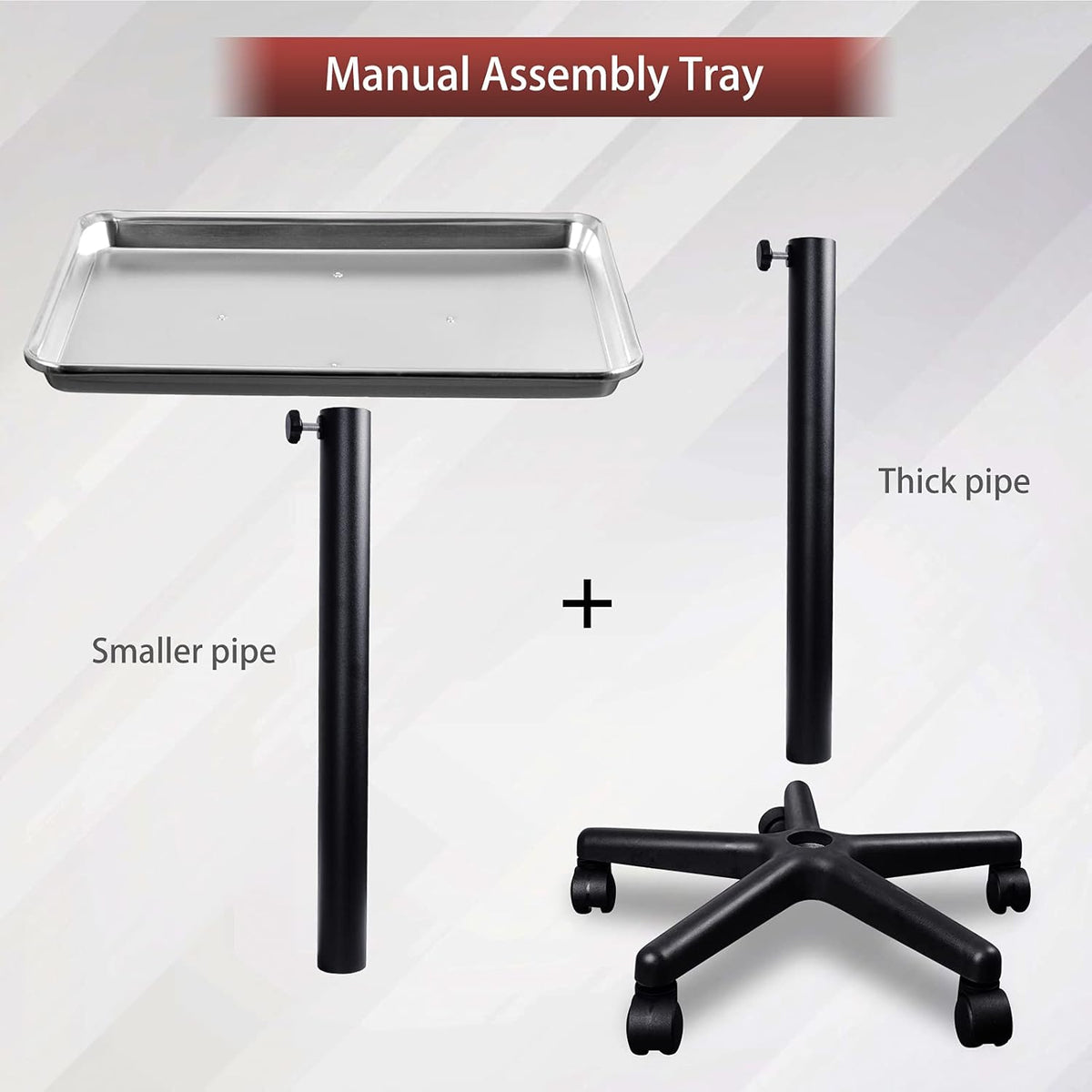 White Rolling Aluminium Salon Tray Cart Z578125