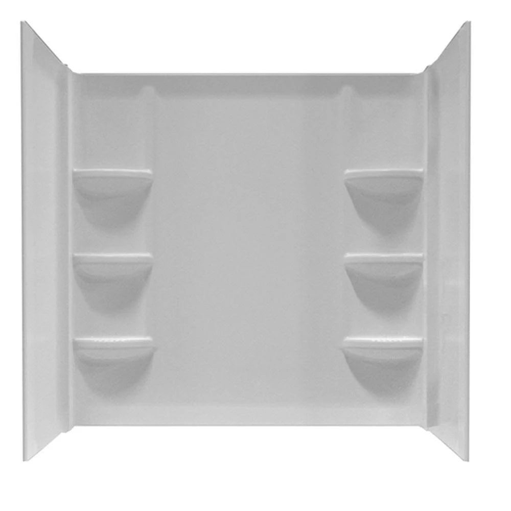 3-Piece Direct-to-Stud Shower Wall in Arctic White J7588