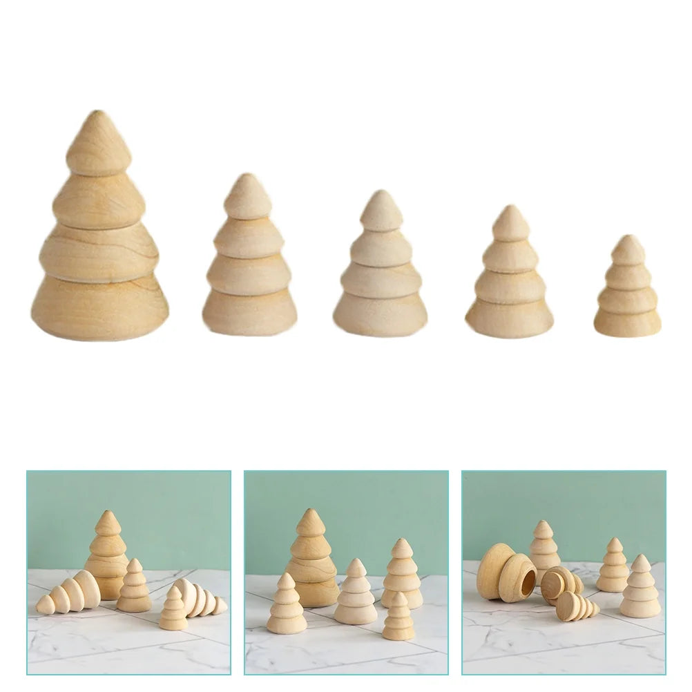 Unfinished Wooden Peg Dolls Christmas DIY Shapes Figures S5916