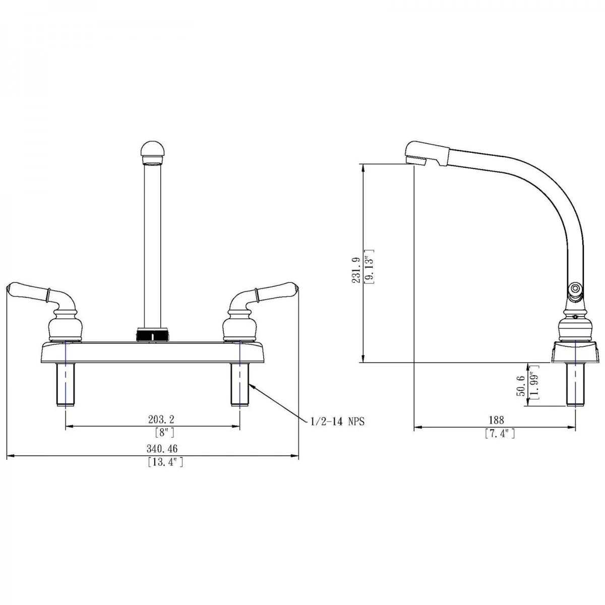 High Rise Stainless Steel Kitchen Sink Faucet N949362