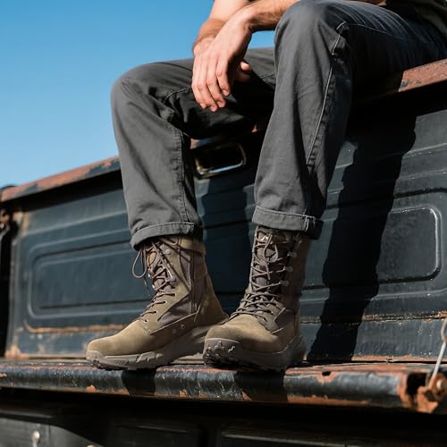 Men's Breathable Leather Tactical Work Boots N44050