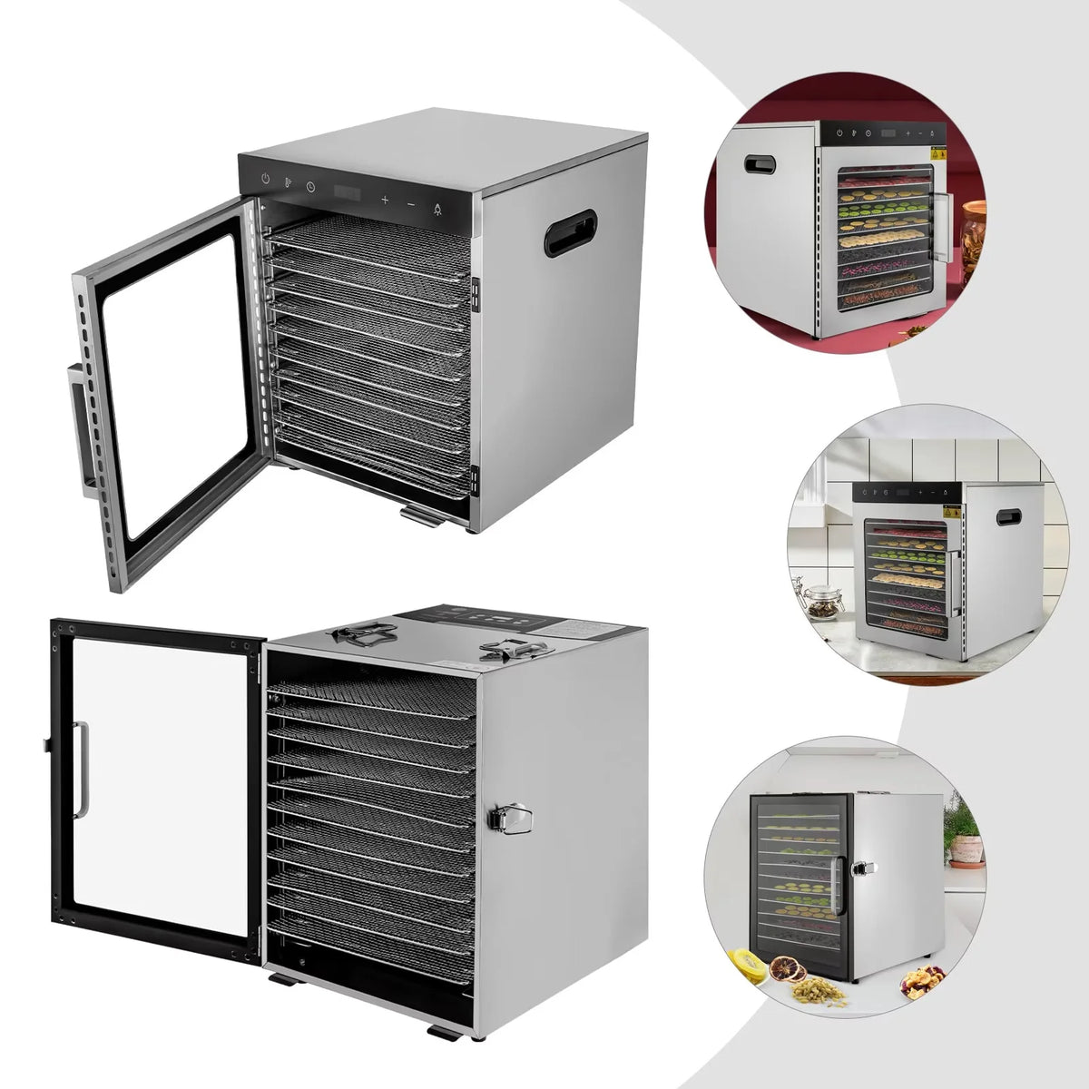 10-Tray Stainless Steel Food Dehydrator V2431
