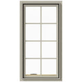 Desert Sand Painted Clad Wood Left-Handed Casement Window with Colonial Grids S8385
