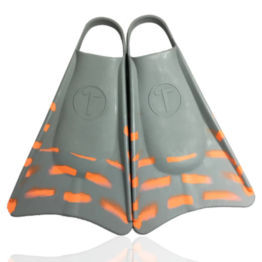 Swimfins Grey/Orange stripes XS K471